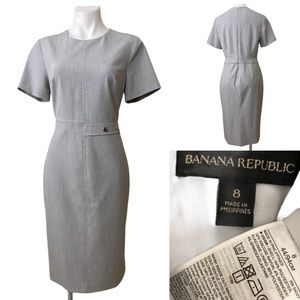 Banana Republic 8 short sleeve career dress